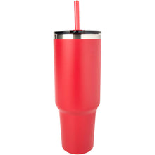 Load image into Gallery viewer, Sydney 1200 ml double wall RCS certified copper vacuum insulated tumbler with straw — Red (front)