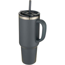 Load image into Gallery viewer, Sydney 1200 ml double wall RCS certified copper vacuum insulated tumbler with straw — Grey