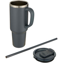 Load image into Gallery viewer, Sydney 1200 ml double wall RCS certified copper vacuum insulated tumbler with straw — Grey (detail)