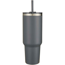 Load image into Gallery viewer, Sydney 1200 ml double wall RCS certified copper vacuum insulated tumbler with straw — Grey (front)