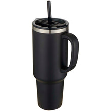 Load image into Gallery viewer, Sydney 1200 ml double wall RCS certified copper vacuum insulated tumbler with straw — Black