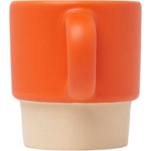 Load image into Gallery viewer, Olympia 130 ml stackable expresso cup with clay bottom — Orange (back)
