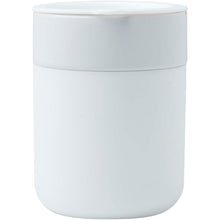 Load image into Gallery viewer, Java 330 ml ceramic tumbler with silicone wrap and plastic lid — White (front)