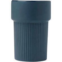 Load image into Gallery viewer, Fika 340 ml tumbler with bamboo sleeve — Hale Blue (front)