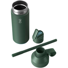 Load image into Gallery viewer, Ocean Bottle GO 500 ml vacuum insulated water bottle — Forest green (detail)