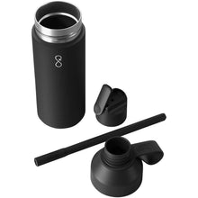 Load image into Gallery viewer, Ocean Bottle GO 500 ml vacuum insulated water bottle — Obsidian Black (detail)