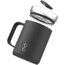 Load image into Gallery viewer, Ocean Bottle 350 ml insulated travel mug — Obsidian Black (detail)