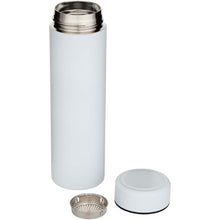 Load image into Gallery viewer, Taylor 450 ml double wall stainless steel flask with tea strainer — White (detail)