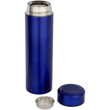 Load image into Gallery viewer, Taylor 450 ml double wall stainless steel flask with tea strainer — Blue (detail)