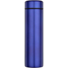 Load image into Gallery viewer, Taylor 450 ml double wall stainless steel flask with tea strainer — Blue (front)
