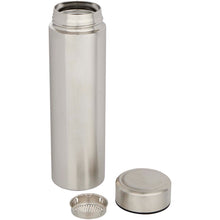 Load image into Gallery viewer, Taylor 450 ml double wall stainless steel flask with tea strainer — Matted silver (detail)