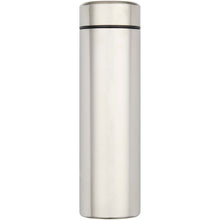 Load image into Gallery viewer, Taylor 450 ml double wall stainless steel flask with tea strainer — Matted silver (front)