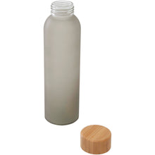 Load image into Gallery viewer, Lume 500 ml matte soda lime glass bottle with bamboo lid   — Grey (detail)