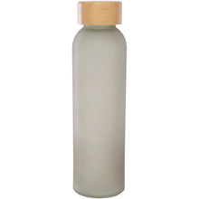 Load image into Gallery viewer, Lume 500 ml matte soda lime glass bottle with bamboo lid   — Grey (front)