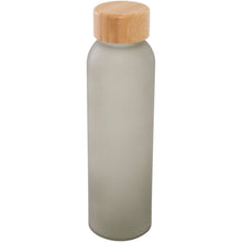 Load image into Gallery viewer, Lume 500 ml matte soda lime glass bottle with bamboo lid   — Grey