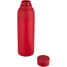 Load image into Gallery viewer, Illuminate 650 ml RCS recycled stainlesss steel double wall insulated water bottle — Red (detail)