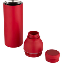 Load image into Gallery viewer, Illuminate 650 ml RCS recycled stainlesss steel double wall insulated water bottle — Red (detail 2)
