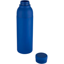 Load image into Gallery viewer, Illuminate 650 ml RCS recycled stainlesss steel double wall insulated water bottle — Royal blue (detail)