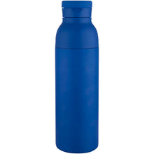 Load image into Gallery viewer, Illuminate 650 ml RCS recycled stainlesss steel double wall insulated water bottle — Royal blue (front)