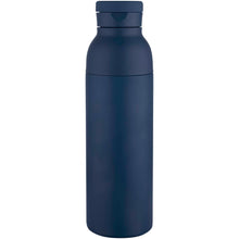Load image into Gallery viewer, Illuminate 650 ml RCS recycled stainlesss steel double wall insulated water bottle — Navy (front)