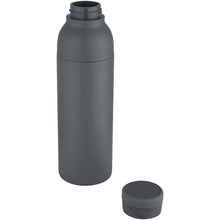 Load image into Gallery viewer, Illuminate 650 ml RCS recycled stainlesss steel double wall insulated water bottle — Twilight Grey (detail)