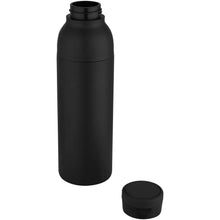 Load image into Gallery viewer, Illuminate 650 ml RCS recycled stainlesss steel double wall insulated water bottle — Black (detail)