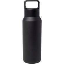 Load image into Gallery viewer, Astra 600 ml RCS recycled stainless steel copper vacuum insulated water bottle (carbonated safe) — Black (front)