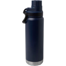 Load image into Gallery viewer, Fortis 700 ml RCS recycled stainless steel copper vacuum insulated water bottle (carbonated safe) — Navy (back)