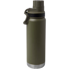 Load image into Gallery viewer, Fortis 700 ml RCS recycled stainless steel copper vacuum insulated water bottle (carbonated safe) — Forest green (back)