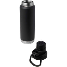 Load image into Gallery viewer, Fortis 700 ml RCS recycled stainless steel copper vacuum insulated water bottle (carbonated safe) — Black (detail)