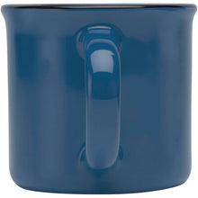 Load image into Gallery viewer, Bari 240 ml ceramic mug with glossy finish — Ocean blue (back)