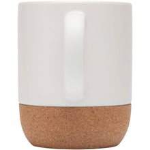 Load image into Gallery viewer, Billie 300 ml ceramic sublimation mug with cork details — White (back)
