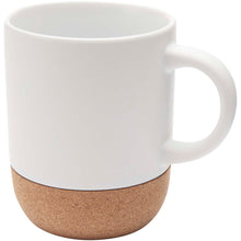 Load image into Gallery viewer, Billie 300 ml ceramic mug with cork details and matt finish — White