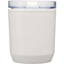 Load image into Gallery viewer, Hudson 180 ml recycled plastic double-wall tumbler — White (back)