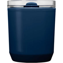 Load image into Gallery viewer, Hudson 180 ml recycled plastic double-wall tumbler — Navy (back)