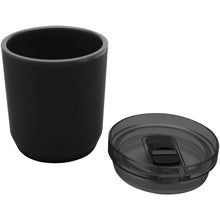 Load image into Gallery viewer, Hudson 180 ml recycled plastic double-wall tumbler — Black (detail)