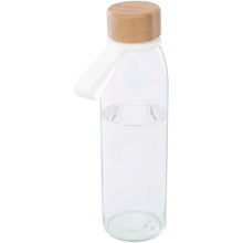 Load image into Gallery viewer, Porto 500 ml glass water bottle with silicone handle and bamboo lid  — Transparent clear