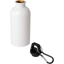 Load image into Gallery viewer, Oregon 400 ml RCS certified single wall stainless steel water bottle with carabiner — White (detail)