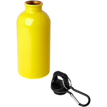 Load image into Gallery viewer, Oregon 400 ml RCS certified single wall stainless steel water bottle with carabiner — Yellow (detail)