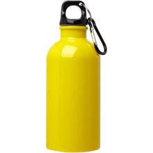 Load image into Gallery viewer, Oregon 400 ml RCS certified single wall stainless steel water bottle with carabiner — Yellow (front)