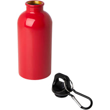 Load image into Gallery viewer, Oregon 400 ml RCS certified single wall stainless steel water bottle with carabiner — Red (detail)