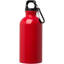 Load image into Gallery viewer, Oregon 400 ml RCS certified single wall stainless steel water bottle with carabiner — Red (front)