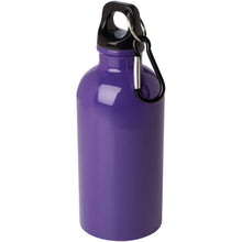 Load image into Gallery viewer, Oregon 400 ml RCS certified single wall stainless steel water bottle with carabiner — Purple