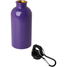 Load image into Gallery viewer, Oregon 400 ml RCS certified single wall stainless steel water bottle with carabiner — Purple (detail)