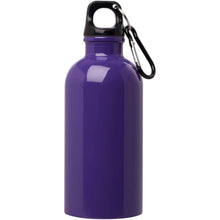 Load image into Gallery viewer, Oregon 400 ml RCS certified single wall stainless steel water bottle with carabiner — Purple (front)