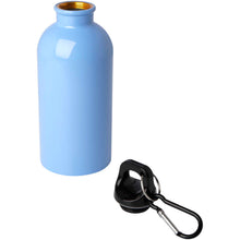 Load image into Gallery viewer, Oregon 400 ml RCS certified single wall stainless steel water bottle with carabiner — Cloud Blue (detail)