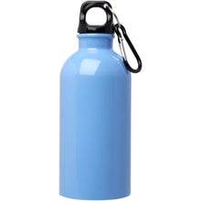 Load image into Gallery viewer, Oregon 400 ml RCS certified single wall stainless steel water bottle with carabiner — Cloud Blue (front)