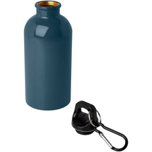 Load image into Gallery viewer, Oregon 400 ml RCS certified single wall stainless steel water bottle with carabiner — Hale Blue (detail)