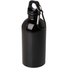 Load image into Gallery viewer, Oregon 400 ml RCS certified single wall stainless steel water bottle with carabiner — Black