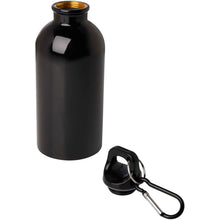 Load image into Gallery viewer, Oregon 400 ml RCS certified single wall stainless steel water bottle with carabiner — Black (detail)